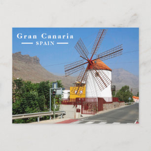 Gran Canaria Spanien Traditionelle Windmühle  Feiertagspostkarte