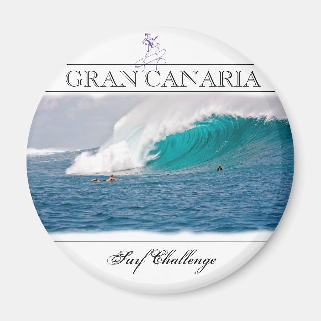 Gran Canaria Surf Challenge Moderner Magnet (Vorne)