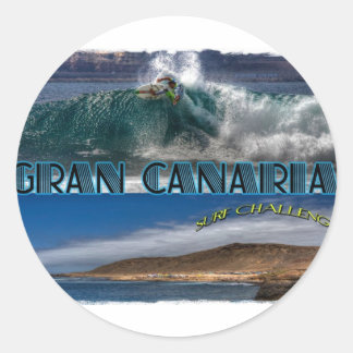 Gran Canaria Surf Challenge Runder Aufkleber