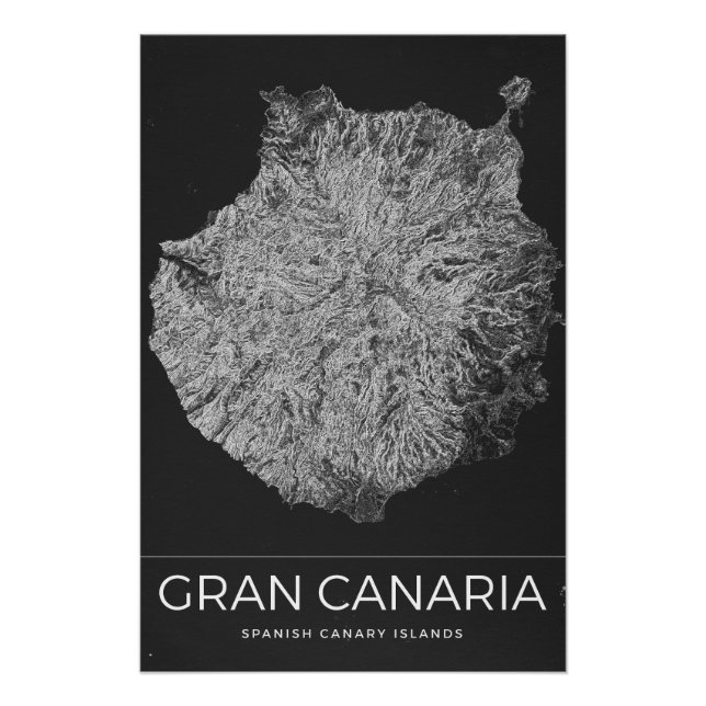 Gran Canaria Vintage-Reisekarte Poster (Vorderseite)
