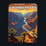 Gran Canyon National Park Illustrationsprogramm Magnet<br><div class="desc">Grand Canyon National Park Illustration Retro Magnet.</div>