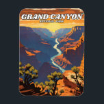 Gran Canyon National Park Illustrationsprogramm Magnet<br><div class="desc">Grand Canyon National Park Illustration Retro Magnet.</div>