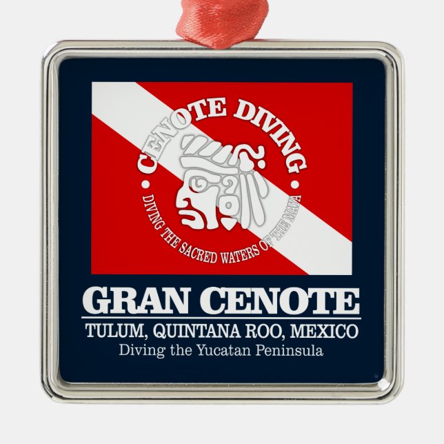 Gran Cenote (beste Höhlen) Ornament Aus Metall (Vorne)