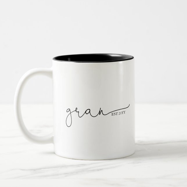 Gran etabliert | Gran Gift Mother Day Zweifarbige Tasse (Links)