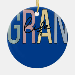 Gran Life Gran Oma Boho Gran Großmutter Keramik Ornament