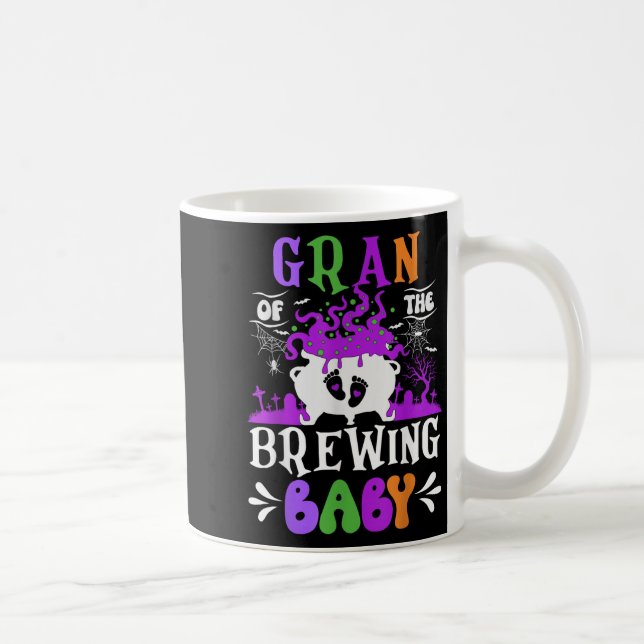Gran Of The Brewing Baby Grandma To Be Halloween  Kaffeetasse (Rechts)