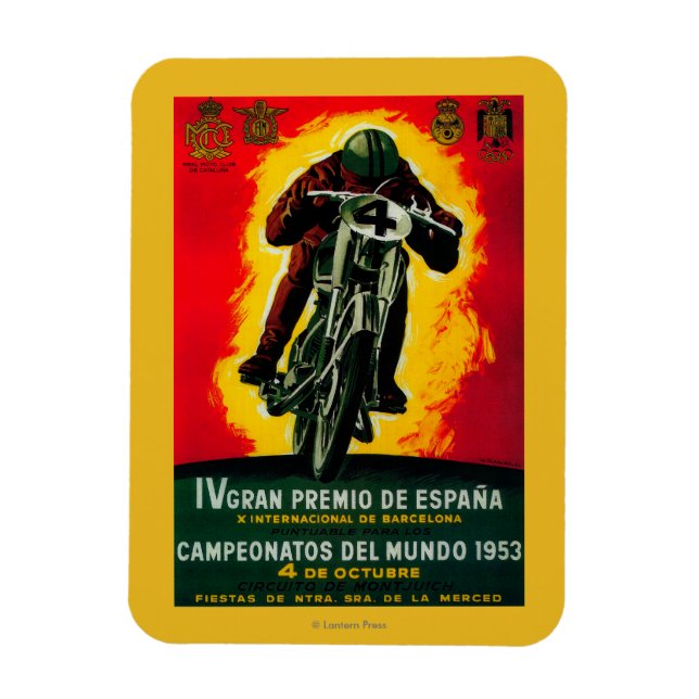 Gran Premio de Espana Vintages Poster Europe Magnet (Vertikal)