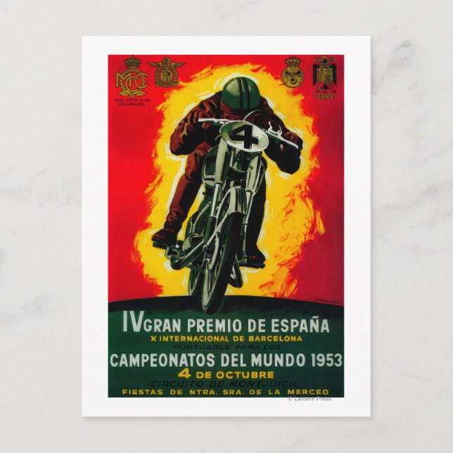 Gran Premio de Espana Vintages Poster Europe Postkarte (Vorderseite)