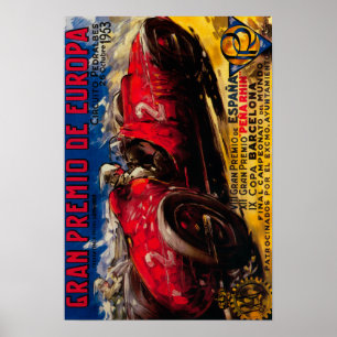 Gran Premio De Europa Vintag PosterEurope Poster
