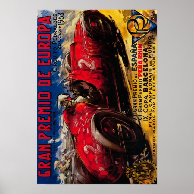 Gran Premio De Europa Vintag PosterEurope Poster (Vorne)