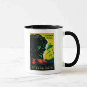 Gran Premio Pena Rhin Vintage Poster Europa Tasse