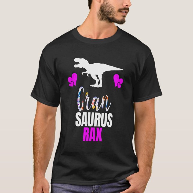 Gran Saurus Rex Nanasaurus Grandma Mutter Day Bi T-Shirt (Vorderseite)