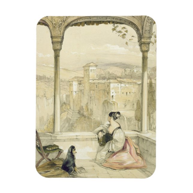 Granada (Alhambra), Platte 9 aus "Skizzen von Spai Magnet (Vertikal)