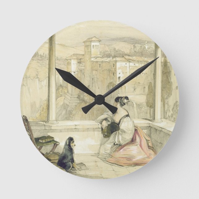 Granada (Alhambra), überziehen 9 'von den Skizzen Runde Wanduhr (Vorderseite)