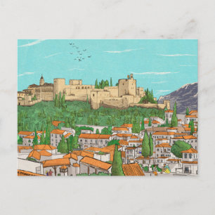 Granada Cityview Spanien Landschaftsbild Postkarte