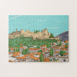 Granada Cityview Spanien Landschaftsbild Puzzle