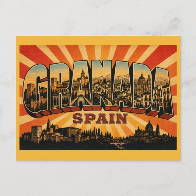 Granada Spanien Alhambra-Palast Postkarte (Vorderseite)