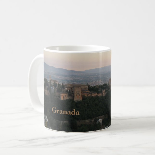 Granada Spanien, Alhambra Postcard Tasse (Vorderseite Links)
