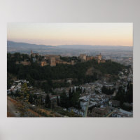 Granada Spanien - Alhambra-Werteplakat