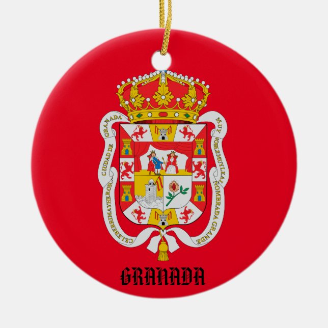 Granada Spanien Custom Keramik Ornament (Vorne)