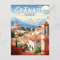 Granada Spanien Reisen Kunst Vintag
