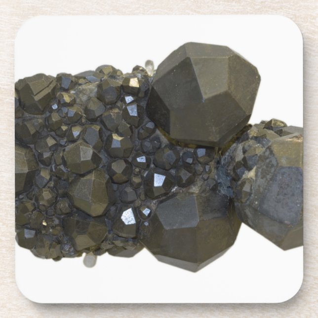 Granat in der natürlichen Form Getränkeuntersetzer (Vorderseite)