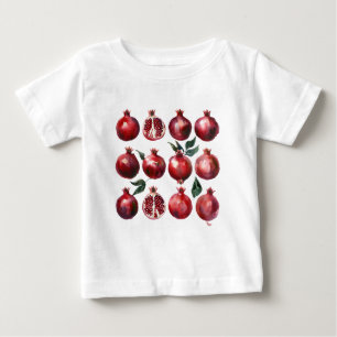 Granatapfel-Aquarell-Kunst Baby T-shirt