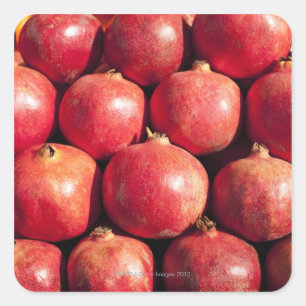 Granatäpfel auf dem Carmel Market Quadratischer Aufkleber