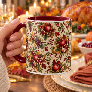 Granatapfel-Feigen-Botanical-Thanksgiving Tasse