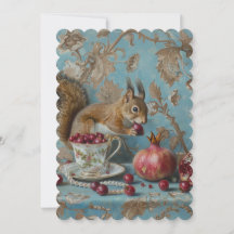 Granatapfel - Flache Einladung: 12,7 cm x 17,8 cm