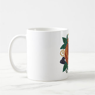 Granatapfel-Fledermaus-Überfluss chinesische Kunst Kaffeetasse