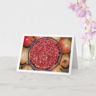 Granatapfel Frucht im Schalenporträt Karte