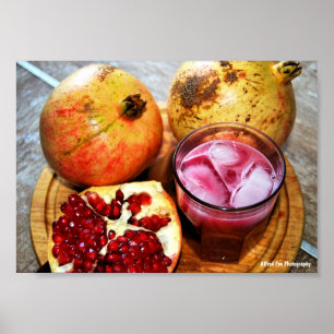 Granatapfel Frucht und Saft Poster