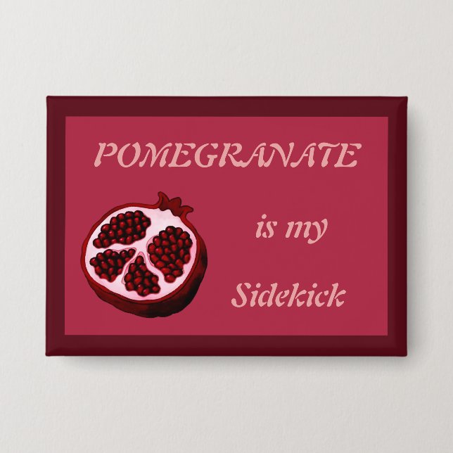 Granatapfel-Fruchtsammelknopf Button (Vorderseite)