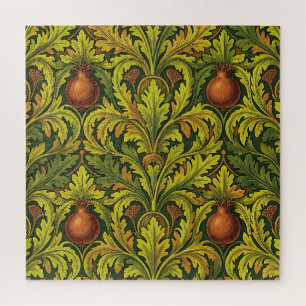 Granatapfel Goldenes Blattwerk Verziert William Mo Puzzle