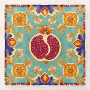 Granatapfel-Liebe Glasuntersetzer