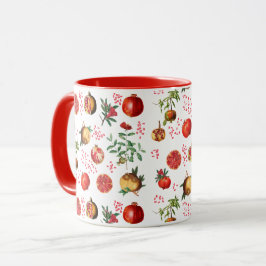 Granatapfel Mittelmeerfruchtmuster Tasse