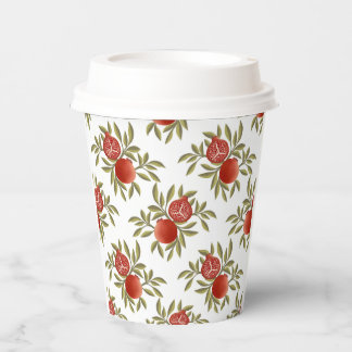 Granatapfel-Muster-Papierbecher Pappbecher