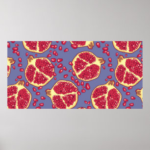 Granatäpfel nahtlos. poster