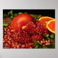 Granatapfel, Orange und Minze