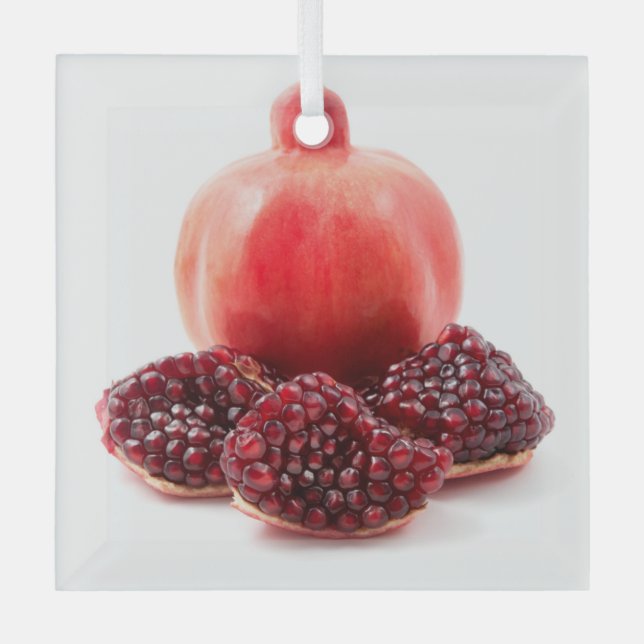 Granatapfel Ornament Aus Glas (Vorderseite)