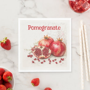 Granatapfel-Papier-Serviette Serviette