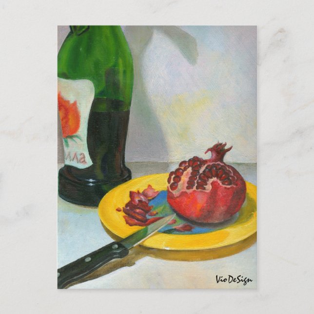 Granatapfel Postkarte (Vorderseite)