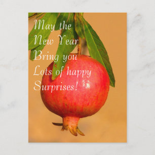 Granatapfel Rosh HaShana Postkarte