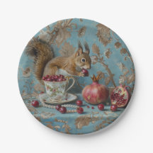 Granatapfel - Runde Papierplatten