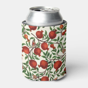 Granatäpfel und Bella Moths auf weißem Boden Dosenkühler