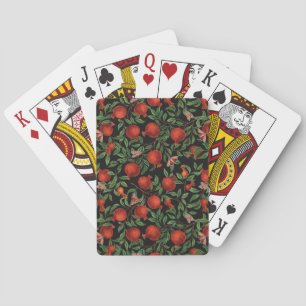 Granatäpfel und Bella-Motten Spielkarten