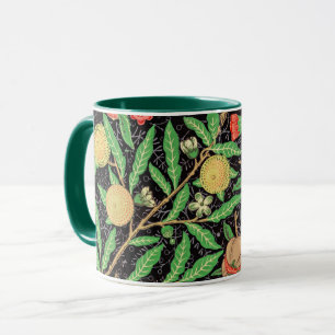 Granatapfel und Blumen auf Zweigen Tasse