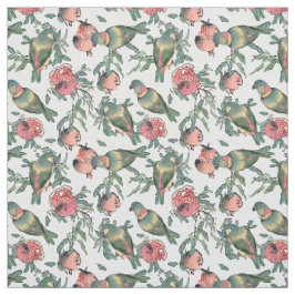 Granatapfel und Lovebirts Stoff