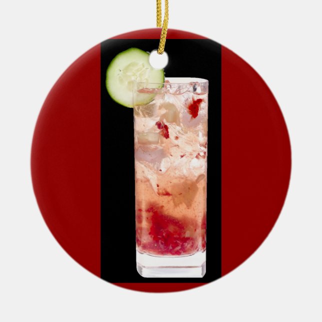 Granatapfel-Verzierung Keramik Ornament (Vorne)